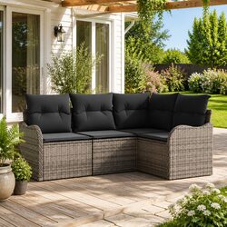 Versatile Grey Garden Sofa Set for Home and Outdoor Use