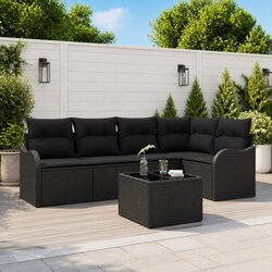 Versatile Black Garden Sofa Set for Outdoor Relaxation