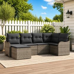 Practical 6-Piece Garden Sofa Set for Outdoor Gatherings
