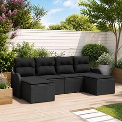 Functional 6-Piece Garden Sofa Set for Outdoor Use