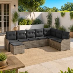 Versatile 8-Piece Sofa Set for Any Outdoor Setting