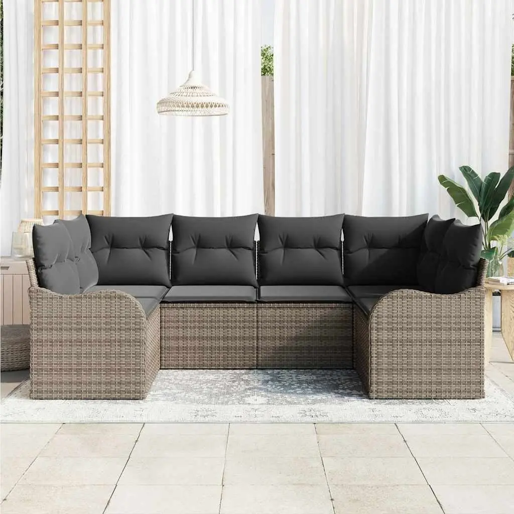 Garden Sofa Set Grey Outdoor Furniture Modular Patio Lounge Sectional