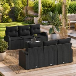 Versatile Black Sofa Set Perfect for Your Outdoor Gatherings
