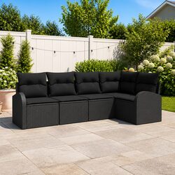 Practical Black Outdoor Sofa Set for Various Spaces