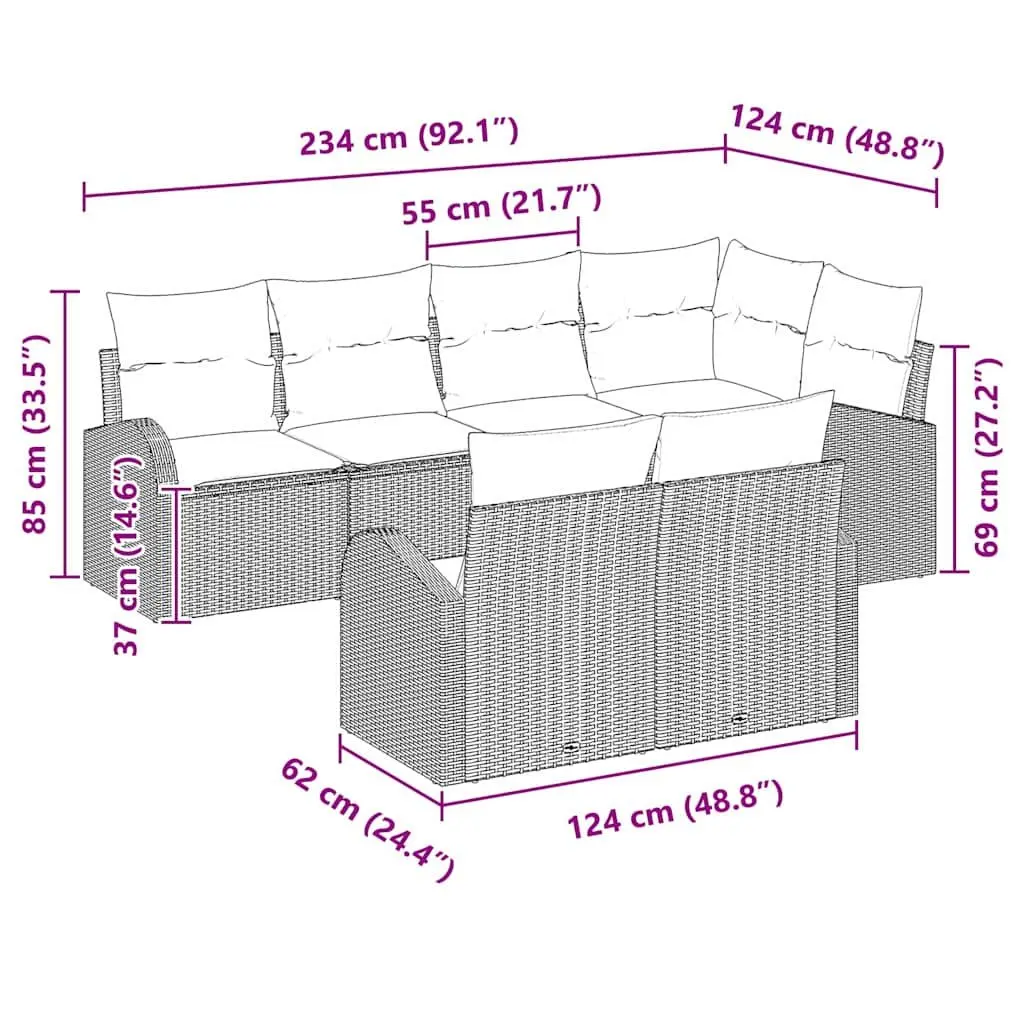Black Garden Sofa Set for Outdoor Enjoyment