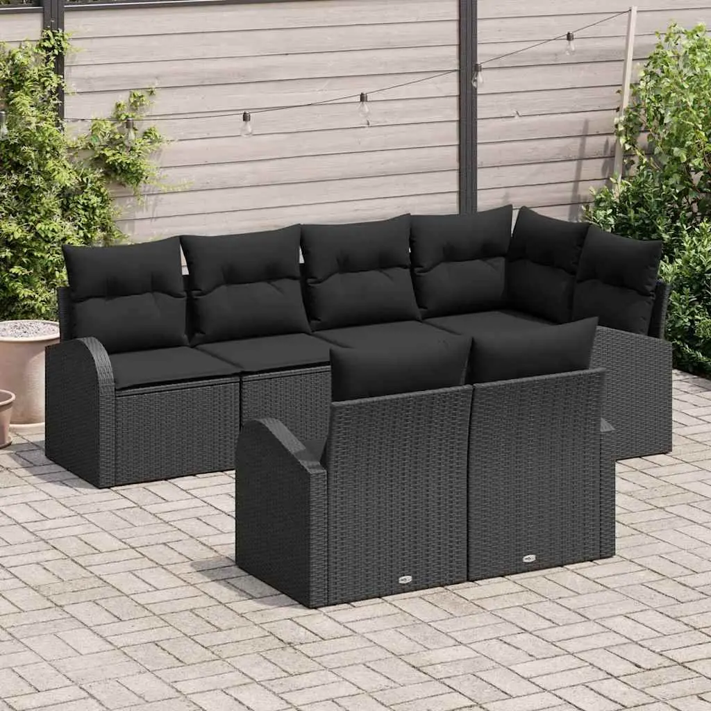 Black Garden Sofa Set for Outdoor Enjoyment