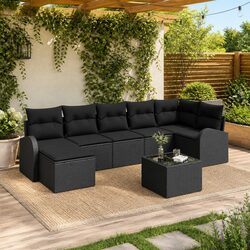Practical 8-Piece Modular Sofa Set for Outdoor Spaces
