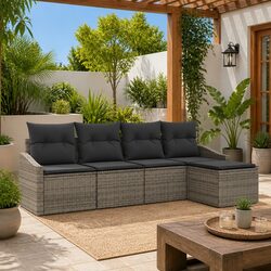 Versatile 5-Piece Sofa Set for Gardens and Patios