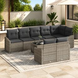 Perfectly Designed for Outdoor Relaxation: 9-Piece Sofa Set