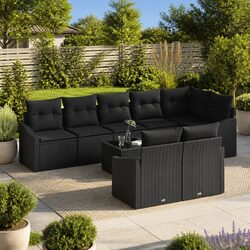 Practical 9-Piece Garden Sofa Set for Outdoor Use