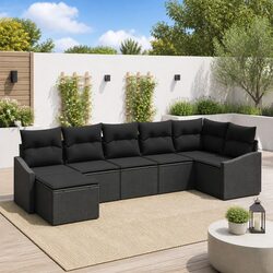 Practical 7-Piece Outdoor Sofa Set for Family Gatherings