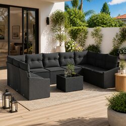 Practical 10-Piece Outdoor Sofa Set for Everyday Use