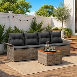 5-Piece Modular Sofa Set for Patios and Backyards