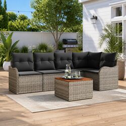 Practical 6 Piece Garden Sofa Set for Outdoor Spaces