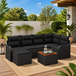 Versatile 7-Piece Modular Sofa Set for Outdoor Use