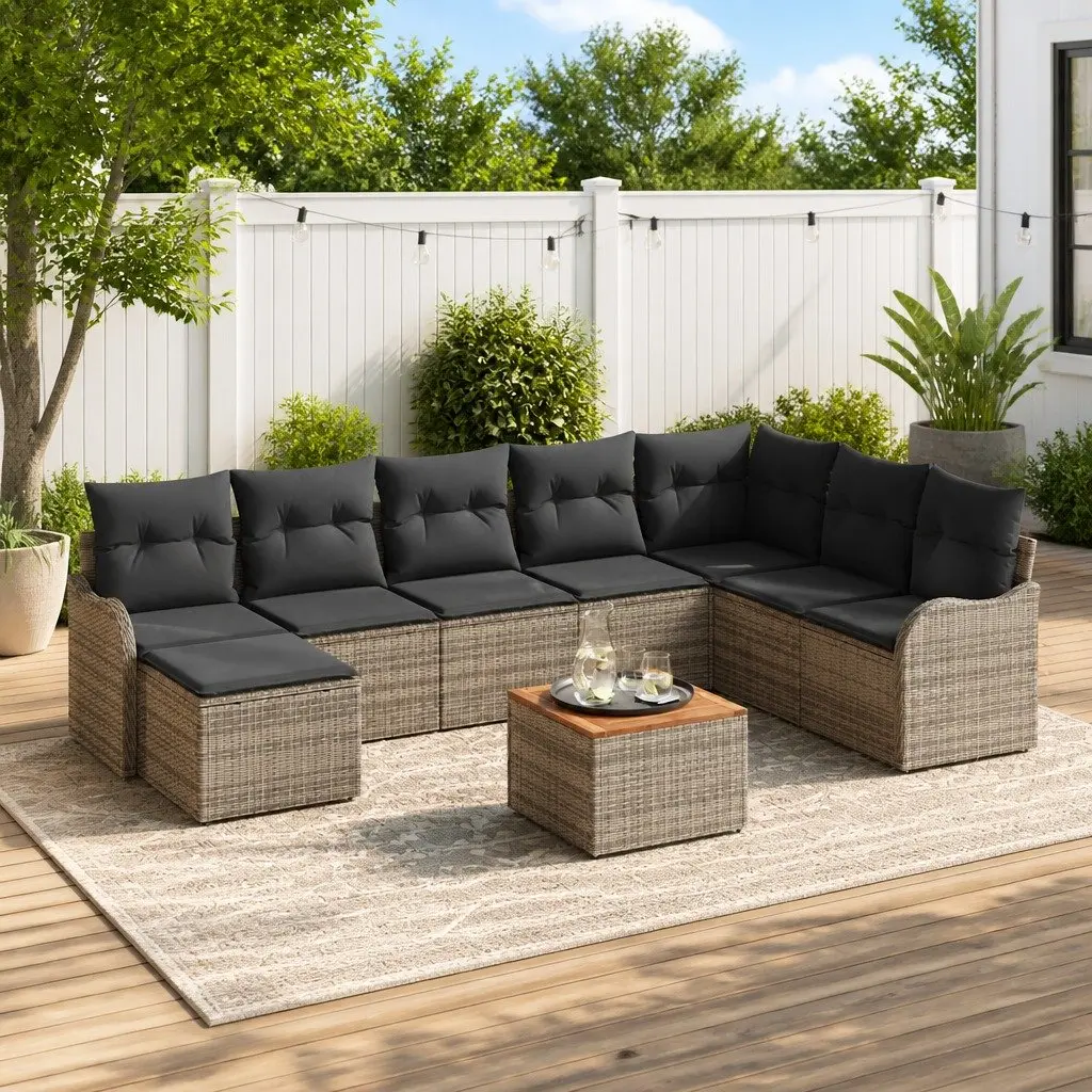 9-Piece Modular Sofa Set for Outdoor Enjoyment