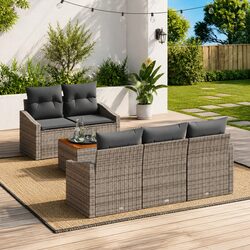 Functional 6-Piece Grey Sofa Set for Your Patio