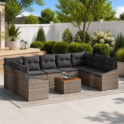 Practical 10-Piece Garden Sofa Set for Outdoor Use