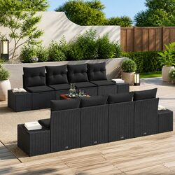 Practical 9-Piece Modular Garden Sofa Set for Outdoor Use