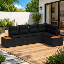 5-Piece Outdoor Garden Sofa Set for Patios and Gardens