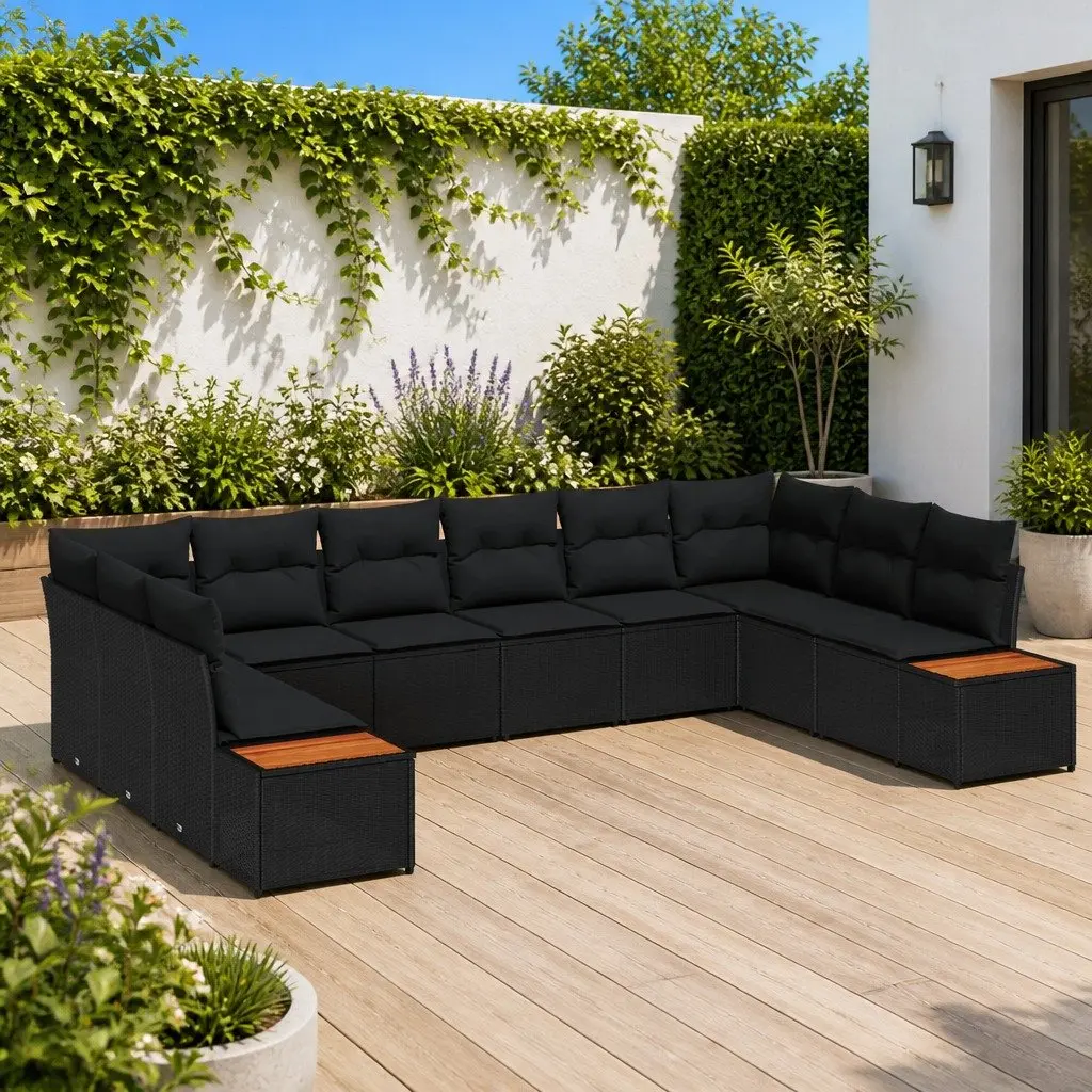 10-Piece Modular Sofa Set for Outdoor Enjoyment