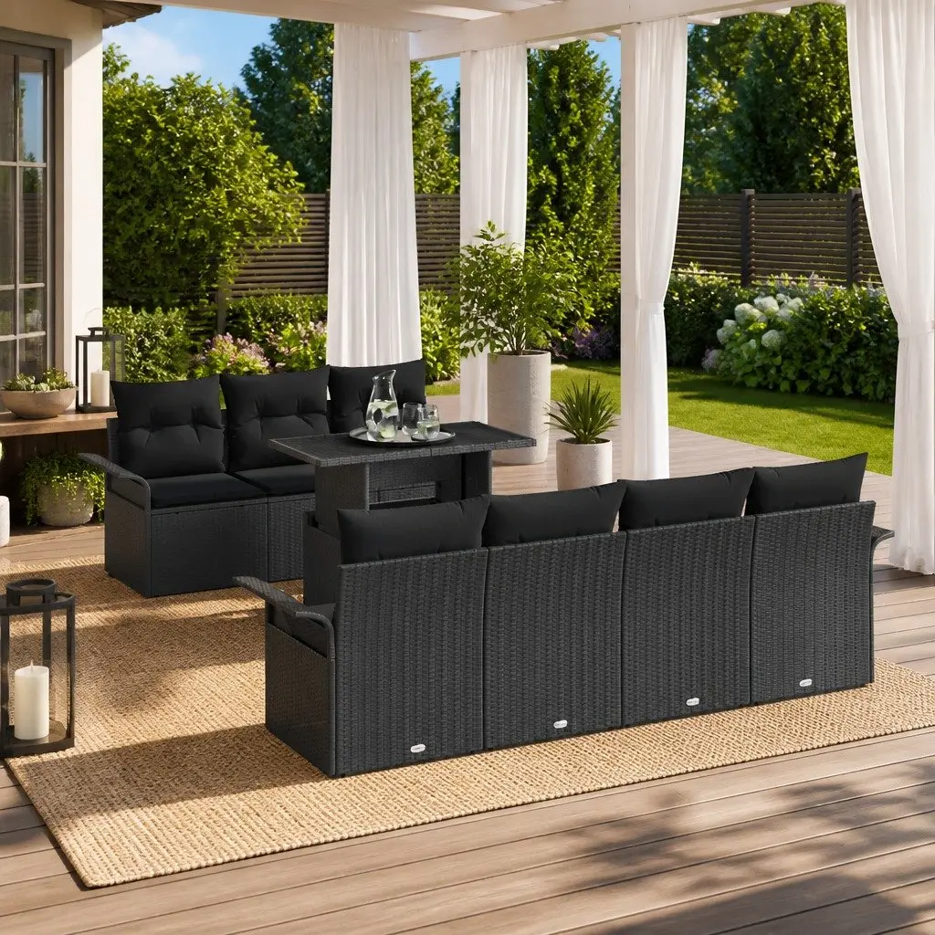 8-Piece Garden Sofa Set for Outdoor Use