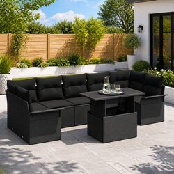 Ideal 8 Piece Modular Sofa Set for Outdoor Relaxation