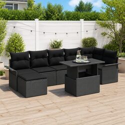 Functional 8-Piece Outdoor Sofa Set for Gardens