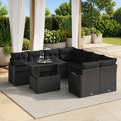 Practical 9-Piece Modular Sofa Set for Outdoor Spaces
