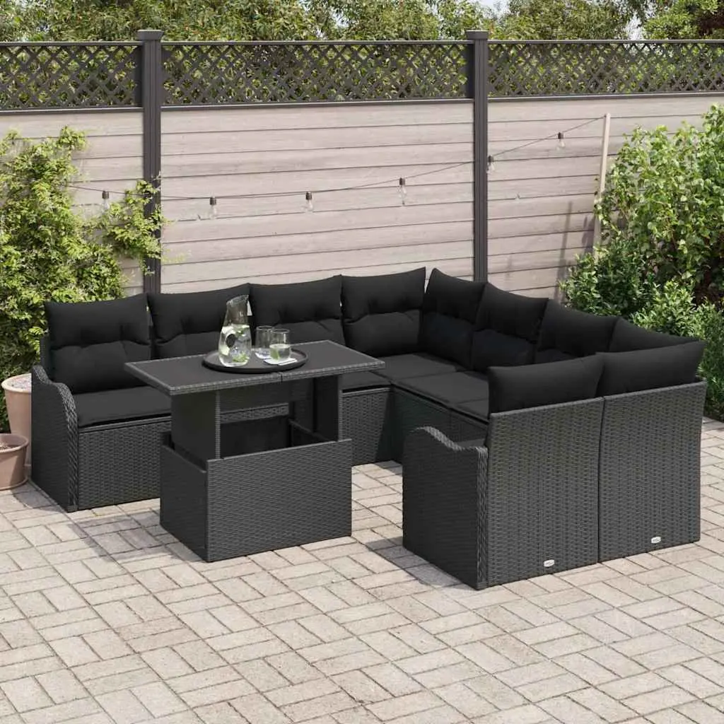 9-Piece Modular Sofa Set for Outdoor Spaces