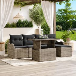 Practical 6-Piece Grey Outdoor Seating Set for Your Space