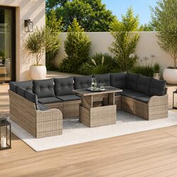 Perfect Fit for Patios: 11 Piece Garden Sofa Set