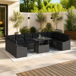 Practical 11-Piece Sofa Set for Garden and Patio Use