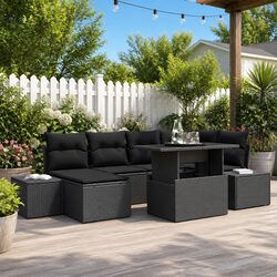 7-Piece Modular Garden Sofa for Versatile Outdoor Use