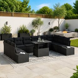 Practical 11-Piece Modular Garden Sofa Set for Your Home