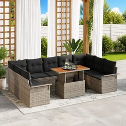 Practical 10-Piece Grey Sofa Set for Any Outdoor Space