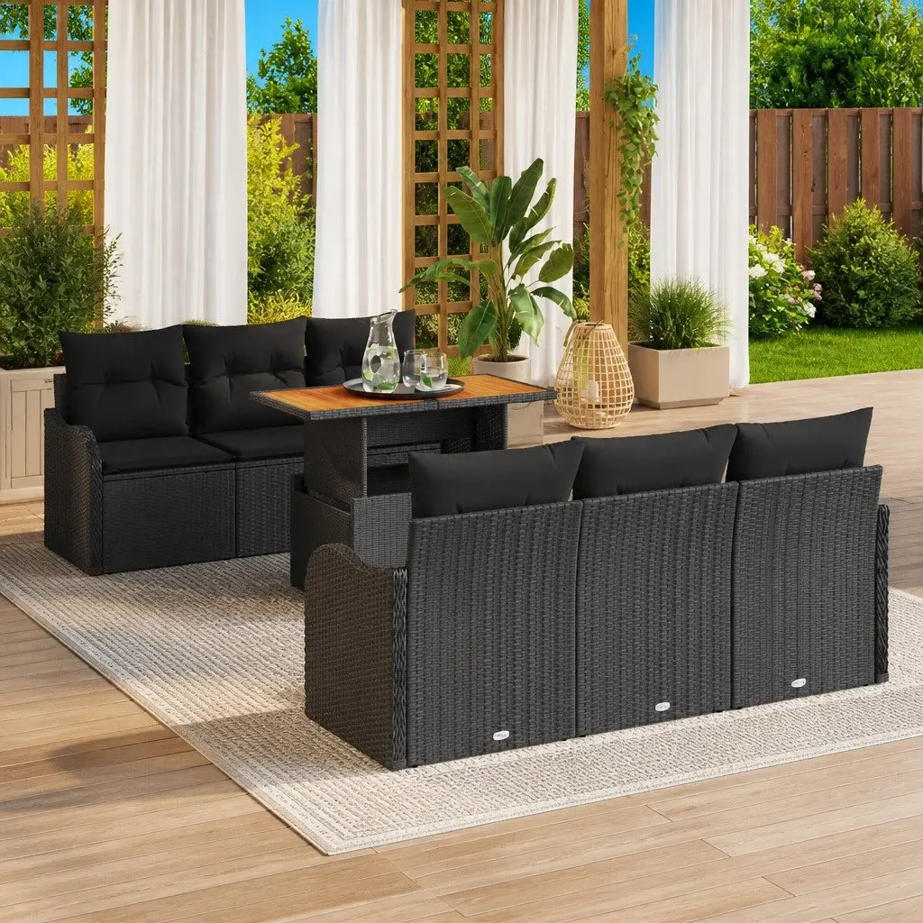 7-Piece Modular Sofa Set for Outdoor Use