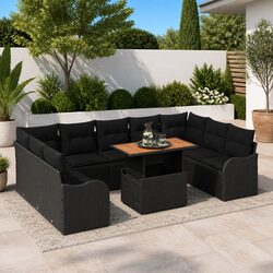 Functional 10-Piece Garden Sofa Set for Any Outdoor Area