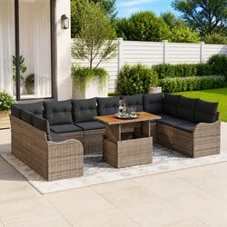 Practical 11-Piece Sofa Set for Outdoor Use