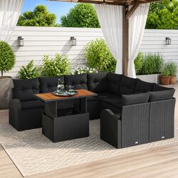 Practical 9-Piece Outdoor Garden Sofa Set for Any Setting