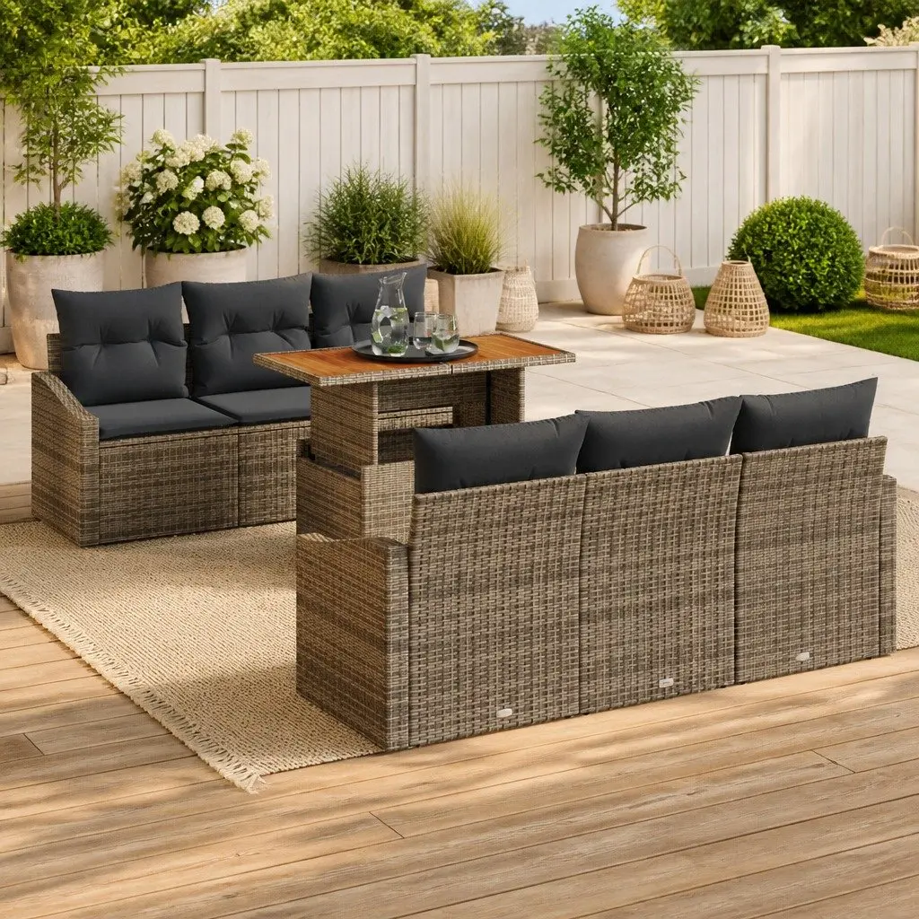 7-Piece Modular Sofa for Outdoor Use