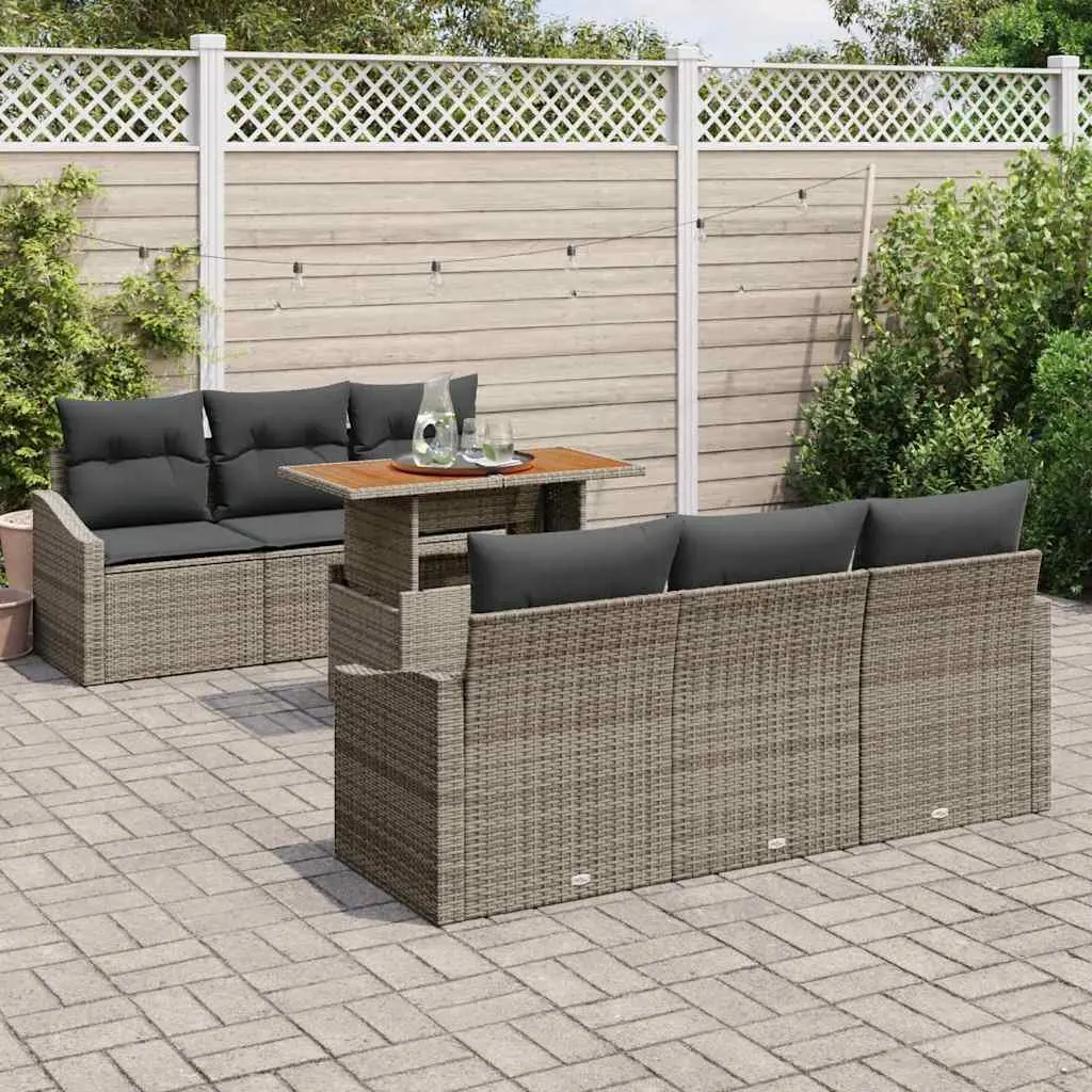 7-Piece Modular Sofa for Outdoor Use