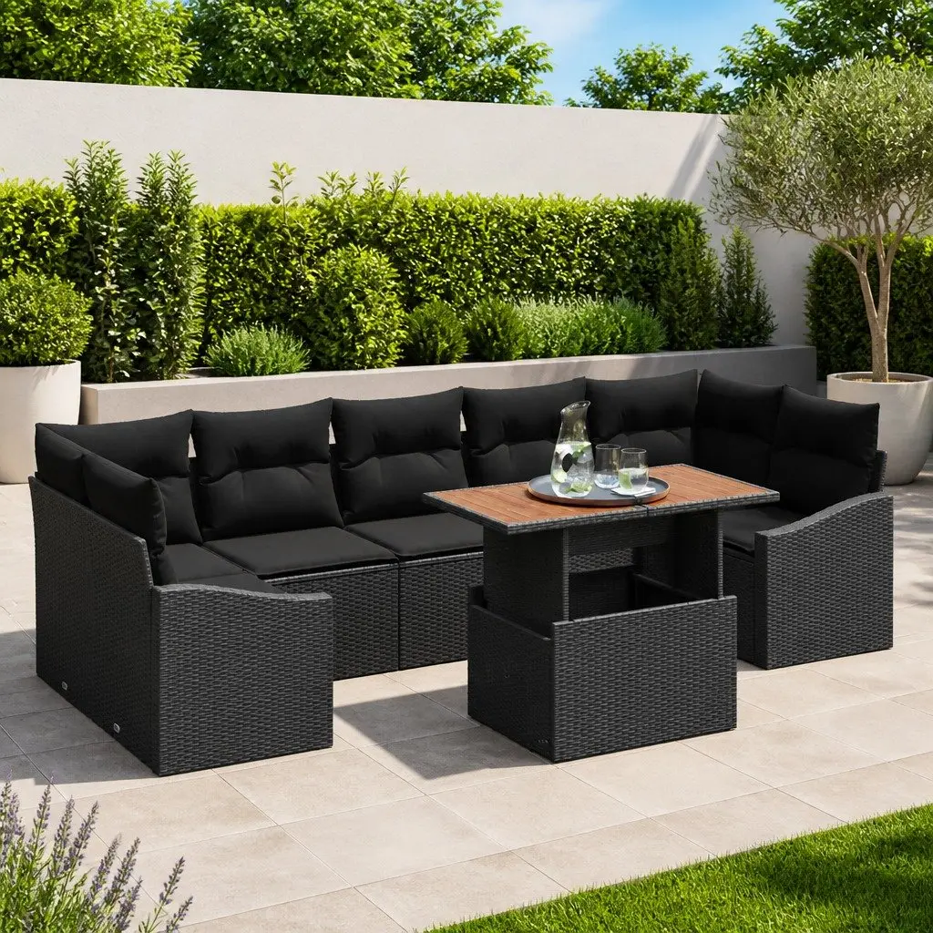8-Piece Modular Sofa Set for Outdoor Use