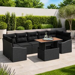 Practical 8-Piece Modular Sofa Set for Outdoor Use