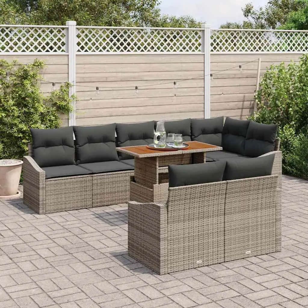 9-Piece Modular Sofa Set for Outdoor Use