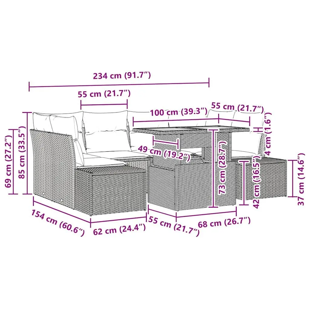 7-Piece Outdoor Sofa Set for Real-Life Use