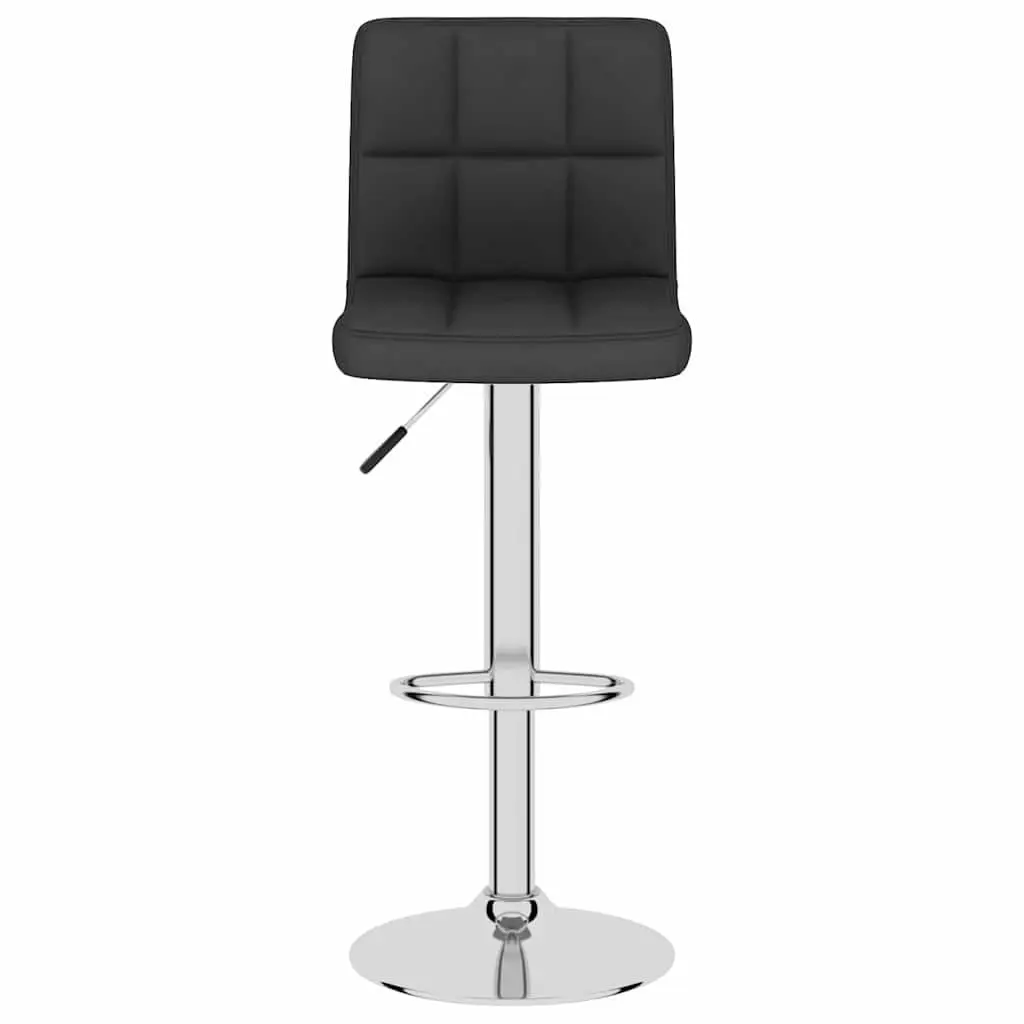 Bar Stools Fabric Black Swivel Gas Lift Height Adjustable 2 Piece