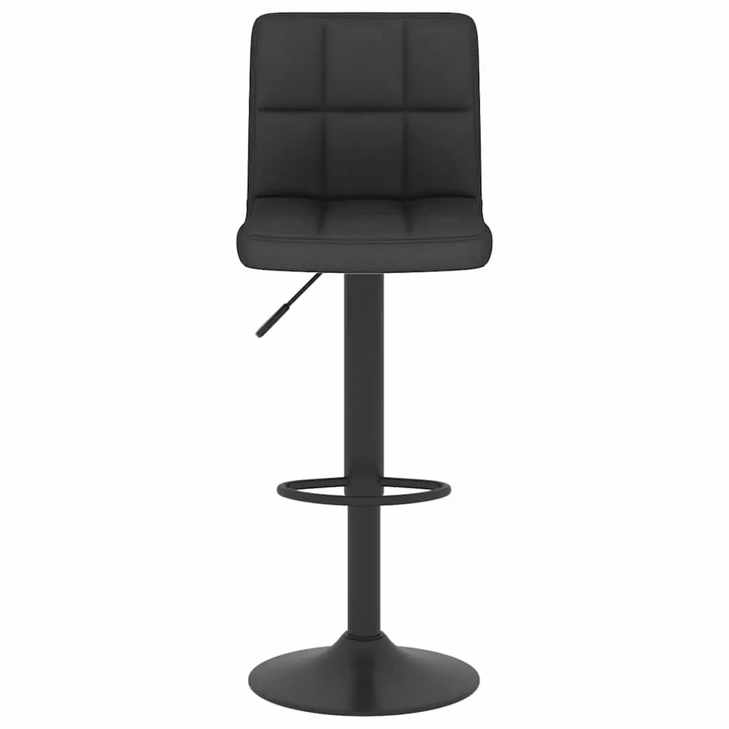 Black Fabric Adjustable Swivel Bar Stools Counter Height 2 Piece Set