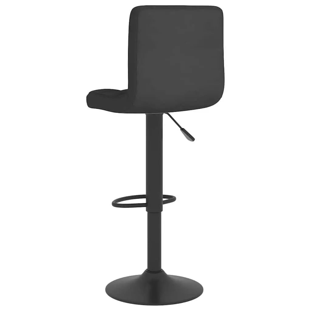 Black Fabric Adjustable Swivel Bar Stools Counter Height 2 Piece Set