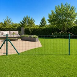 52 Premium Green Steel Fence Posts for Gardens and Terraces